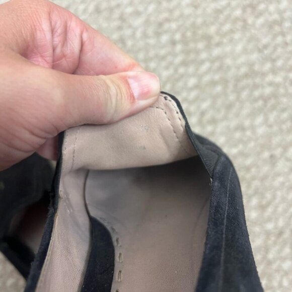 Miu Miu Black Flats with Silver Toe Cap - Picture 12 of 13